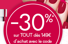 -30%* sur TOUT dès 149 euros d'achats avec le code