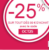 -25% sur tout dès 99 euros d'achats avec le code NOCIBE25